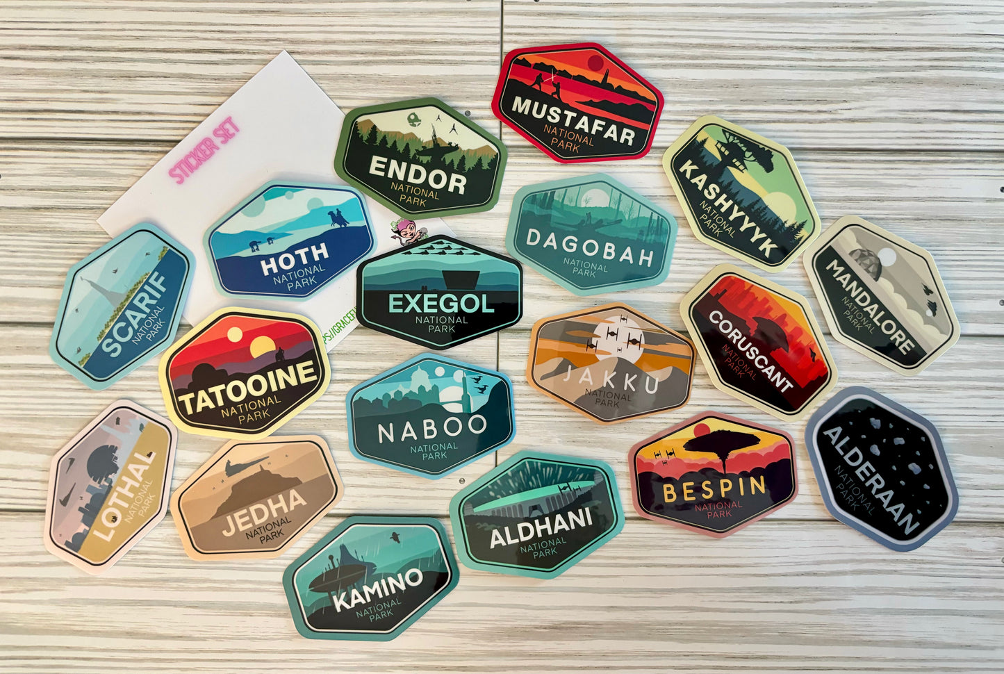 National Park Set, Vinyl Sticker