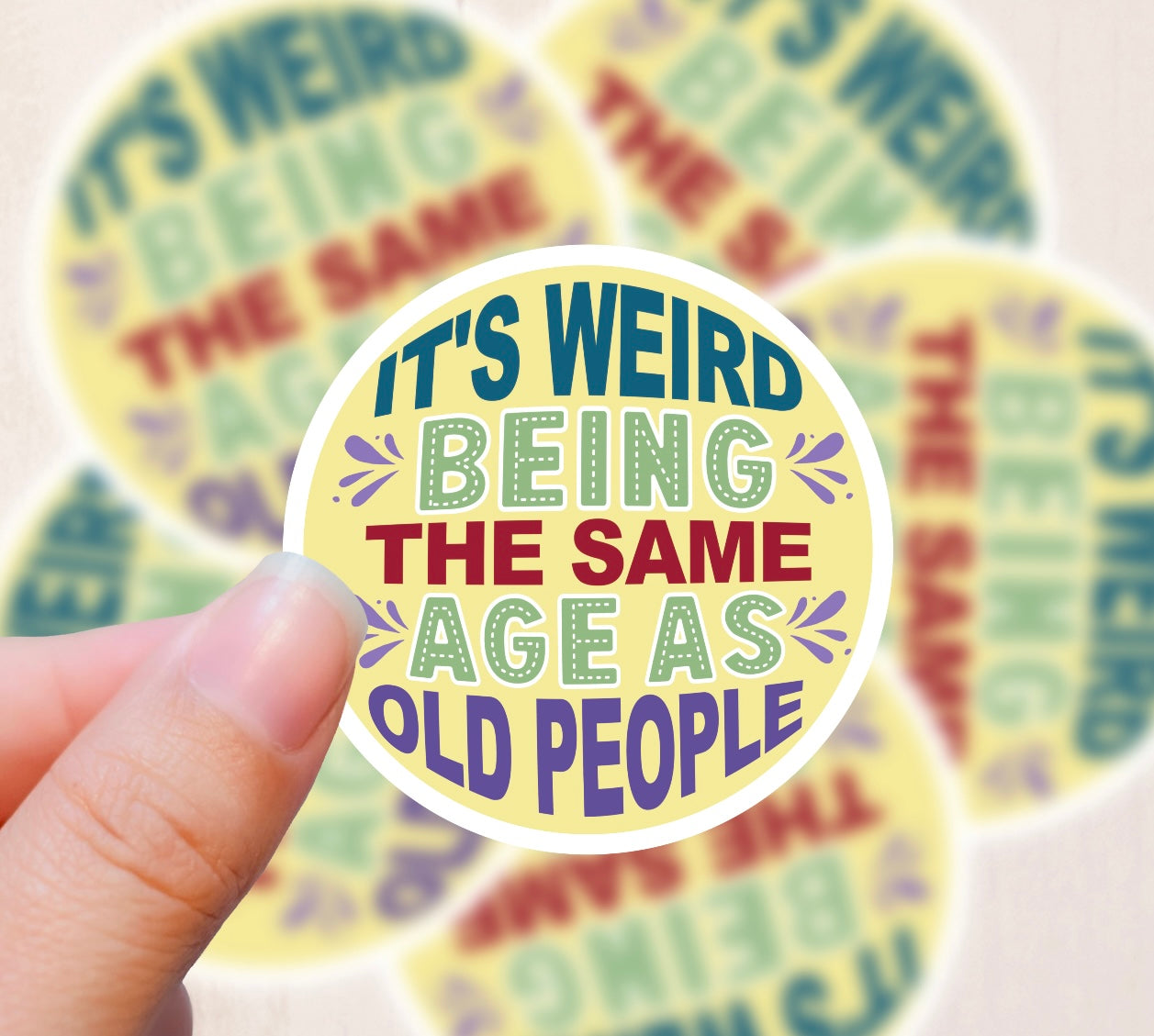 Old People, Vinyl Sticker