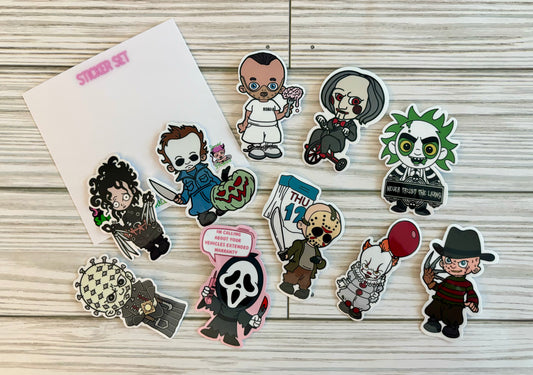 Adorable Horror Set, Vinyl Sticker
