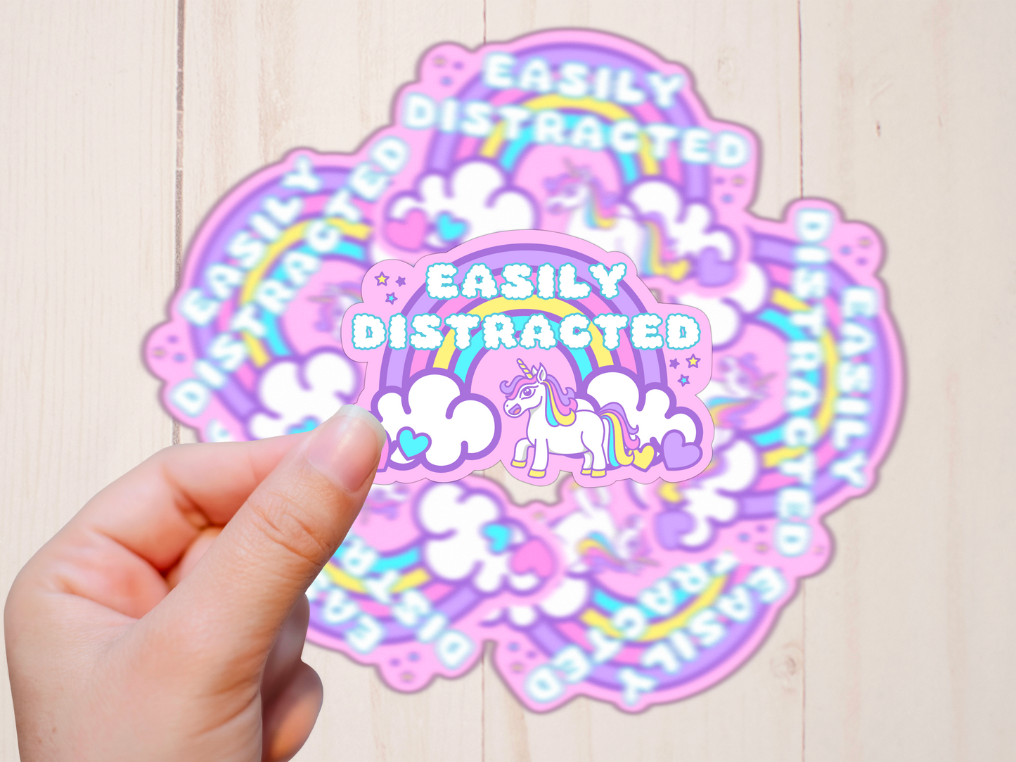 Easily Distracted, Vinyl Sticker