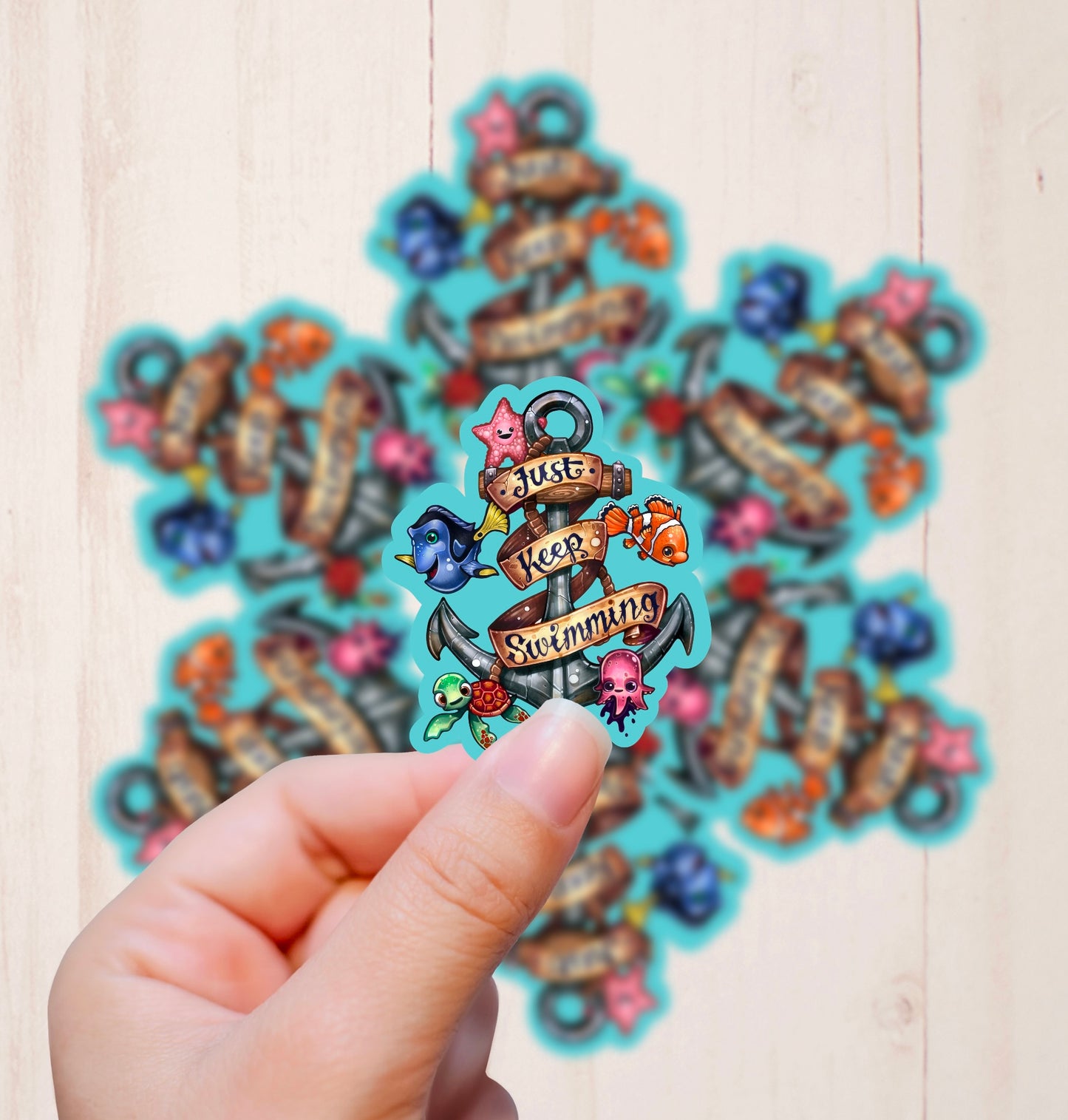 Just Keep Swimming, Vinyl Sticker