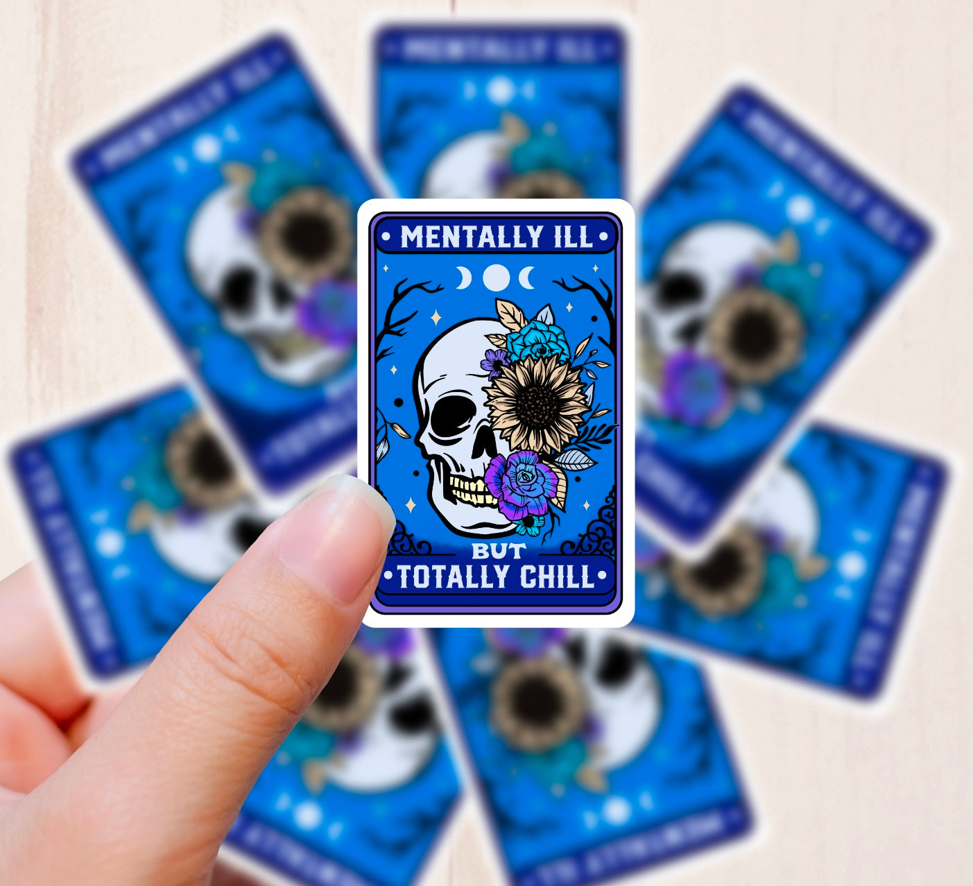 Totally Chill, Tarot Card, Vinyl Sticker