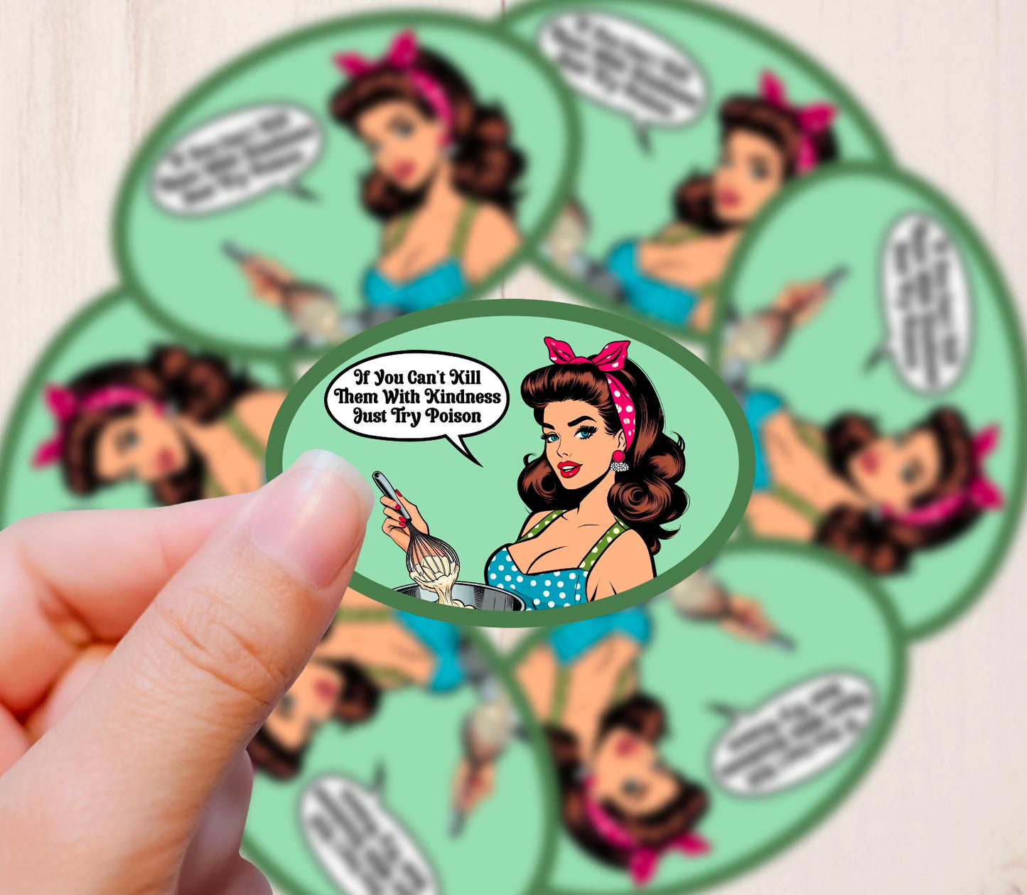 Pin-up Girl, Kill them with Kindness, Vinyl Sticker