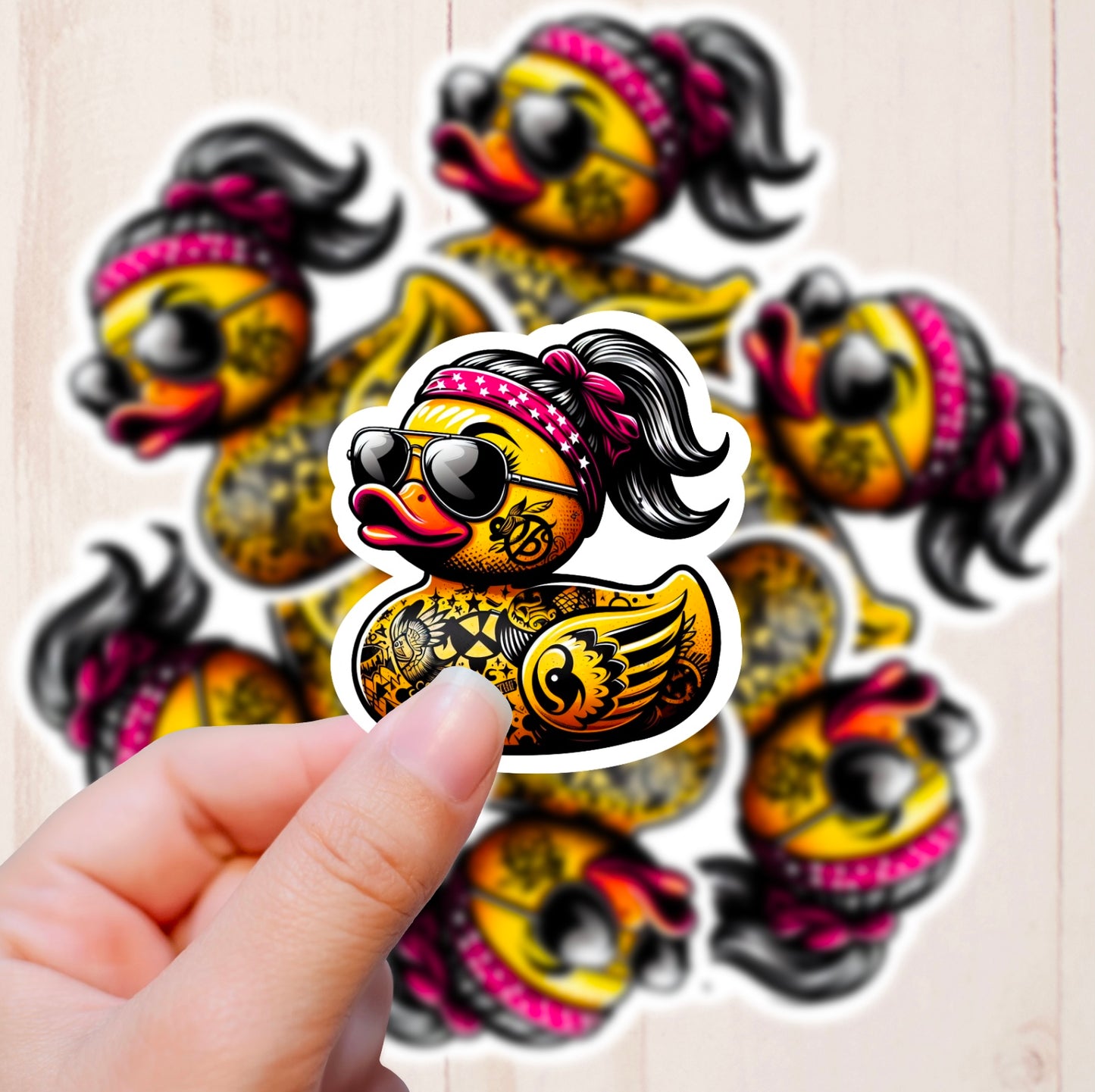 Tattooed Rubber Ducks, Vinyl Sticker