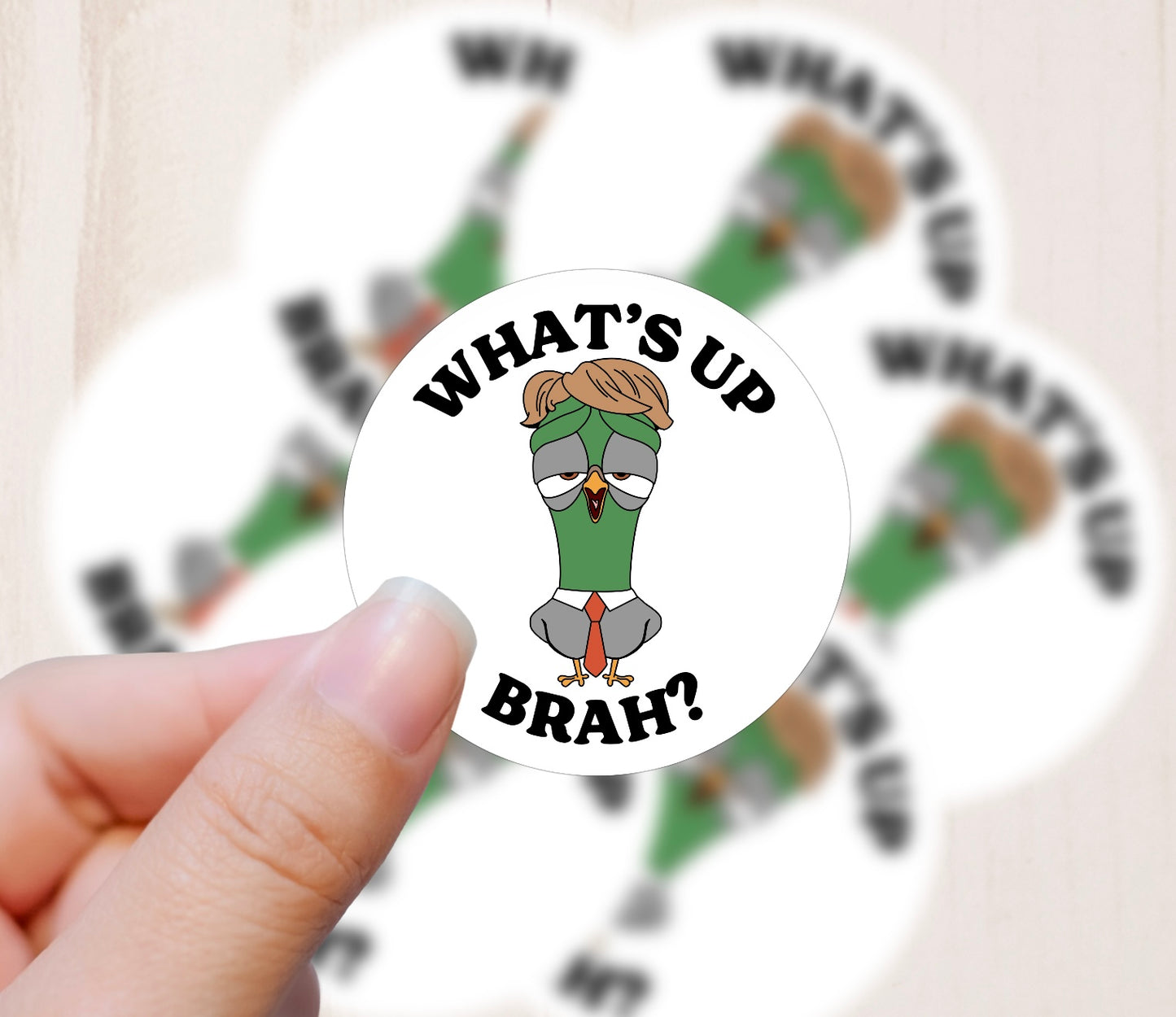 Pigeon Toady, Storks Inspired, Vinyl Sticker
