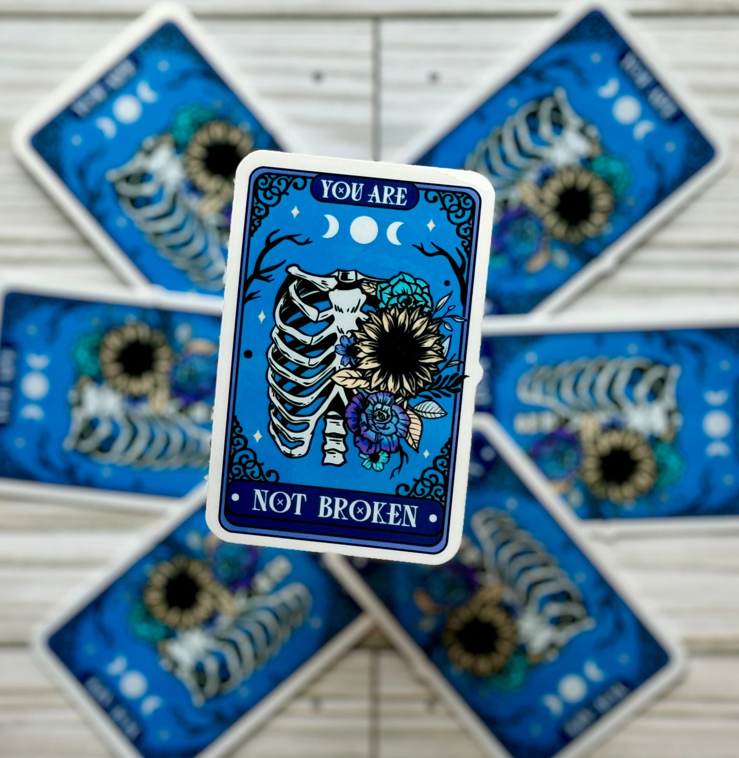 Tarot Card Set, Vinyl Sticker, Skeletons