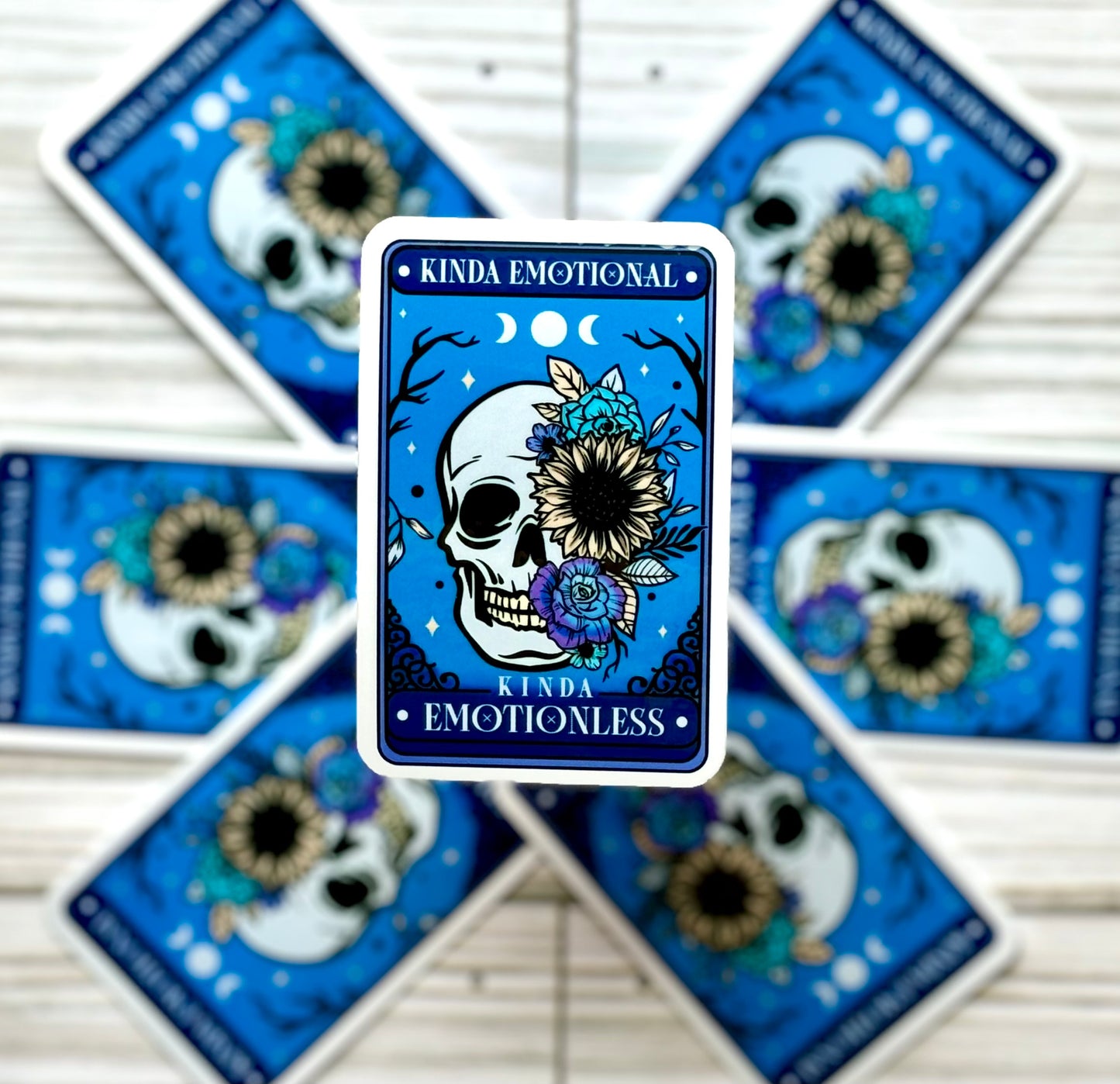 Kinda Emotional, Tarot Card, Vinyl Sticker