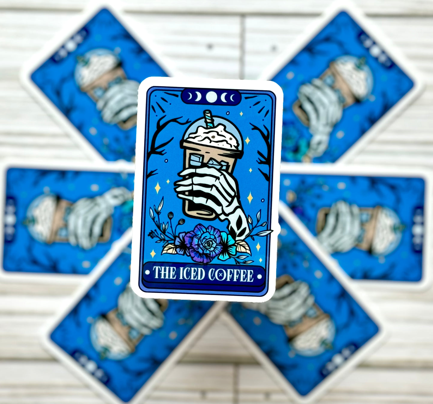 Tarot Card Set, Vinyl Sticker, Skeletons