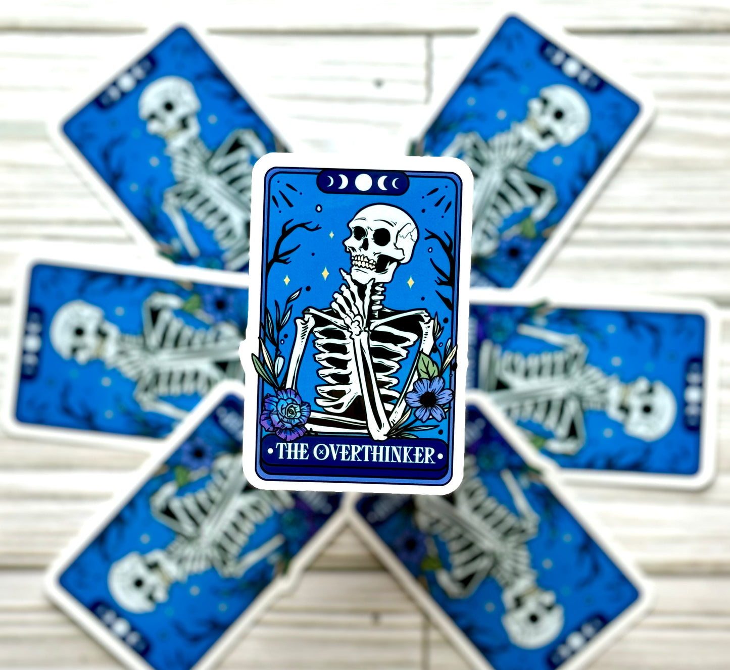 Tarot Card Set, Vinyl Sticker, Skeletons