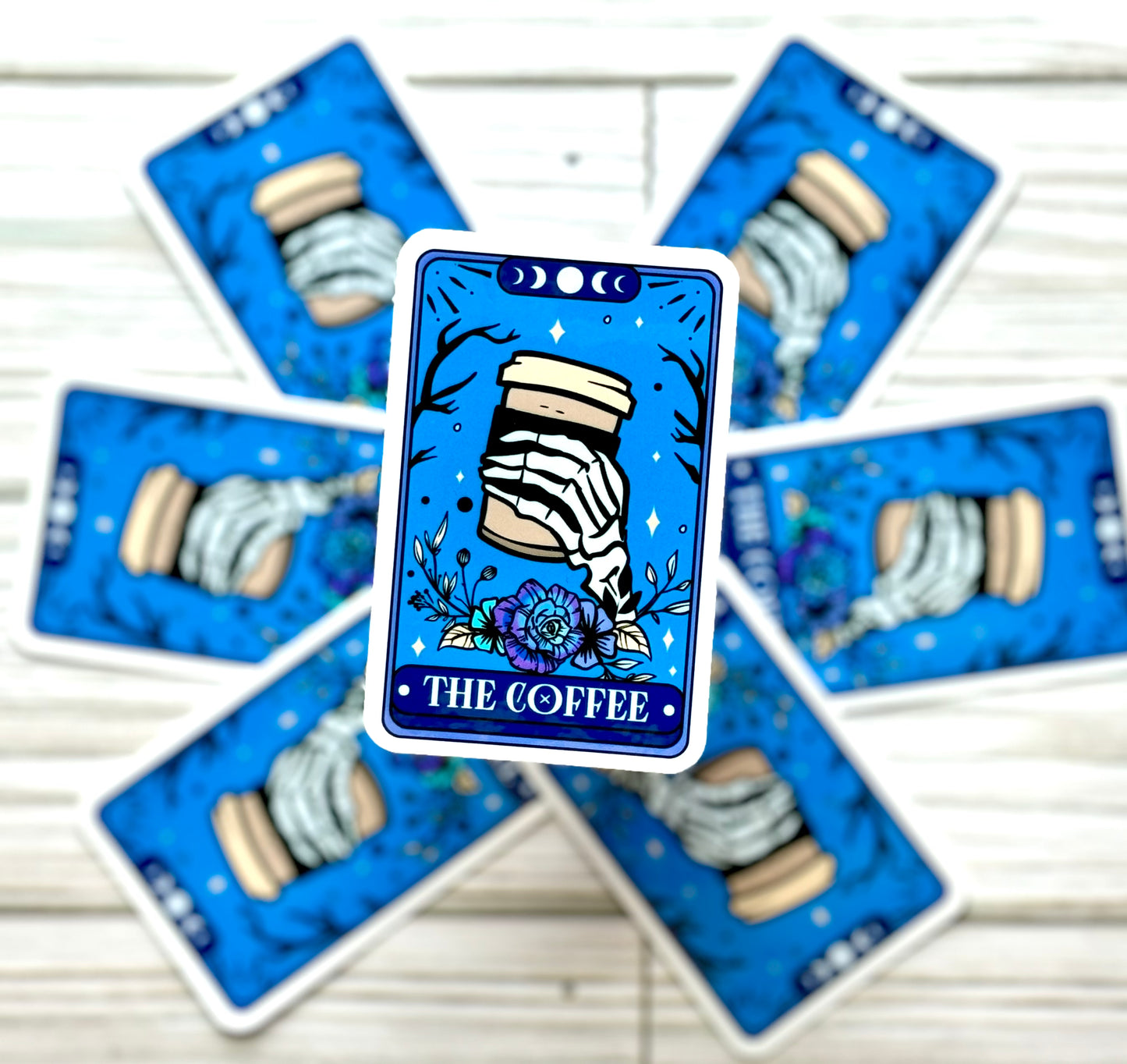 Tarot Card Set, Vinyl Sticker, Skeletons