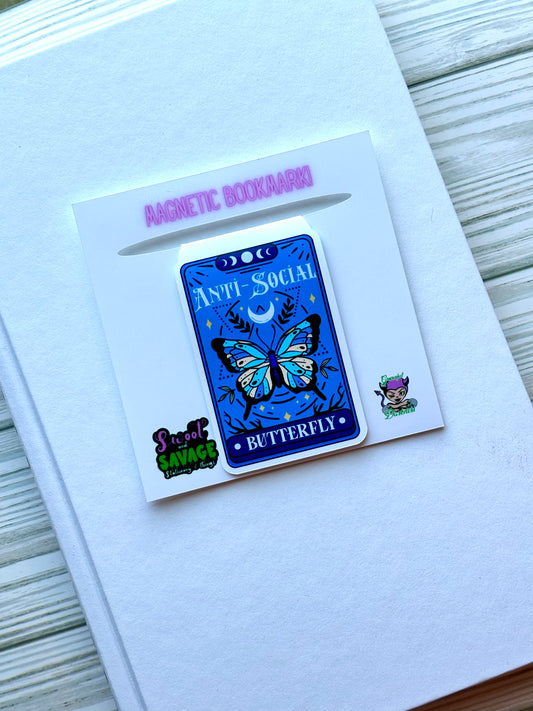 Anti-Social Butterfly, Tarot Card, Magnetic Bookmark