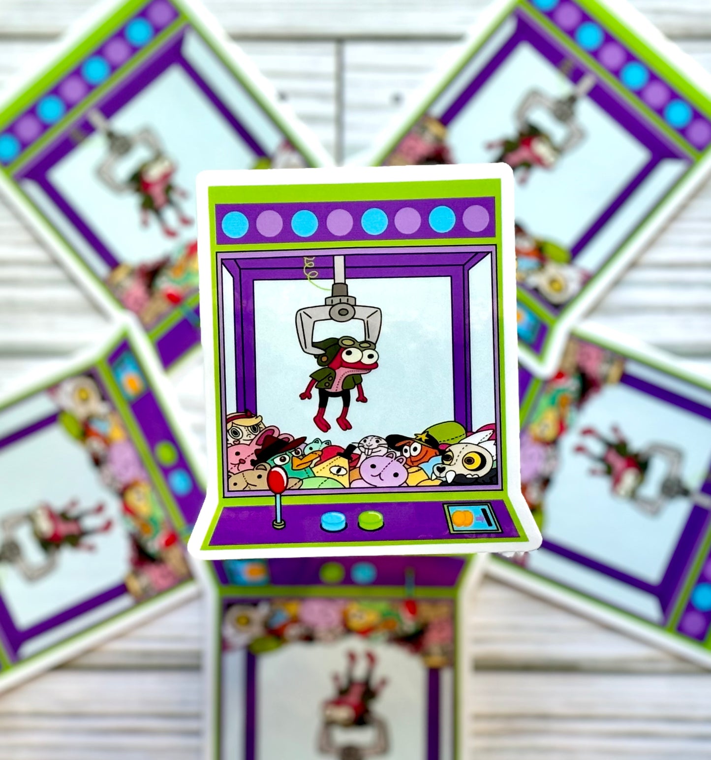 Claw Machine Cuties, Vinyl Sticker