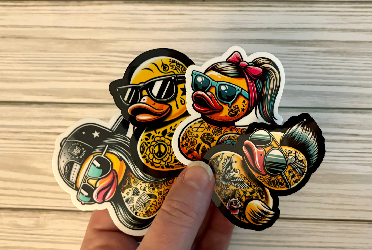 Quack Pack, Rubber Ducks Set, Vinyl Sticker