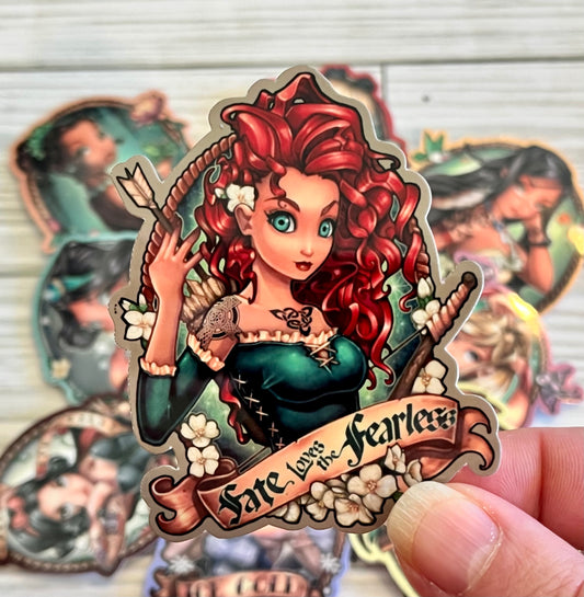 Badass Babes, Fearless Merida, Vinyl Sticker
