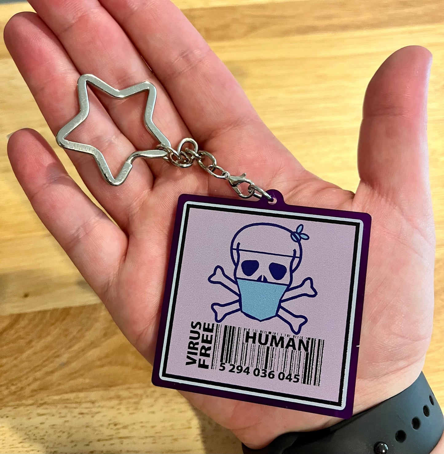 Virus Free, Human, Acrylic Charm