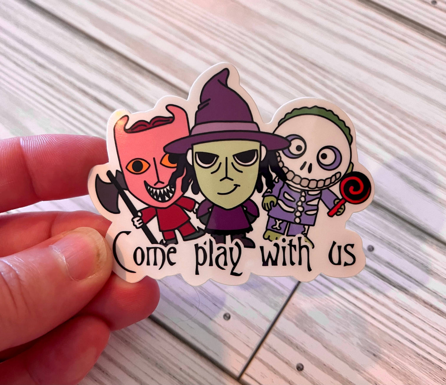 Lock, Shock, and Barrel, Sticker, Nightmare Before Christmas