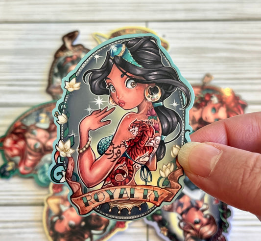 Badass Babes, Royalty Jasmine, Vinyl Sticker