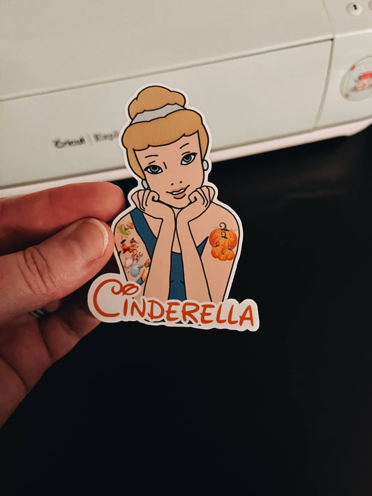 Cinderella, Vinyl Sticker, Disney Princess