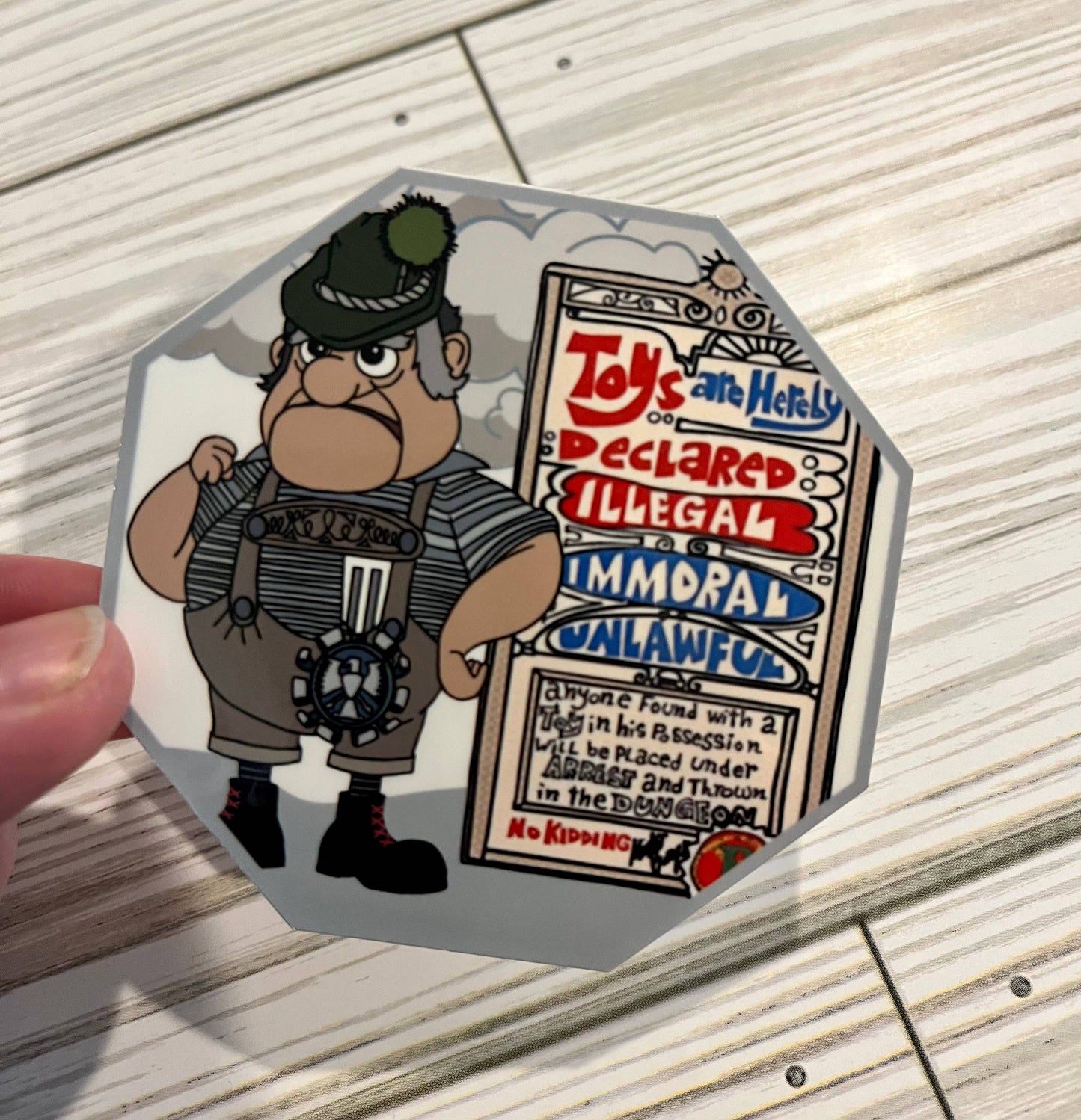 Burgermeister, Christmas, Vinyl Sticker