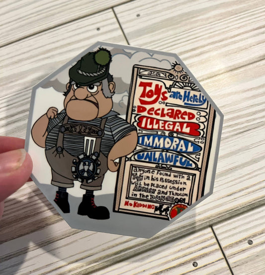 Burgermeister, Christmas, Vinyl Sticker