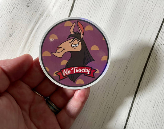 Kuzco, Vinyl Sticker, Emperors New Groove, Llama, No Touchy