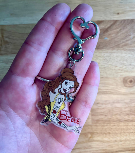 Belle, Acrylic Charm, Disney Princess, Beauty and the Beast