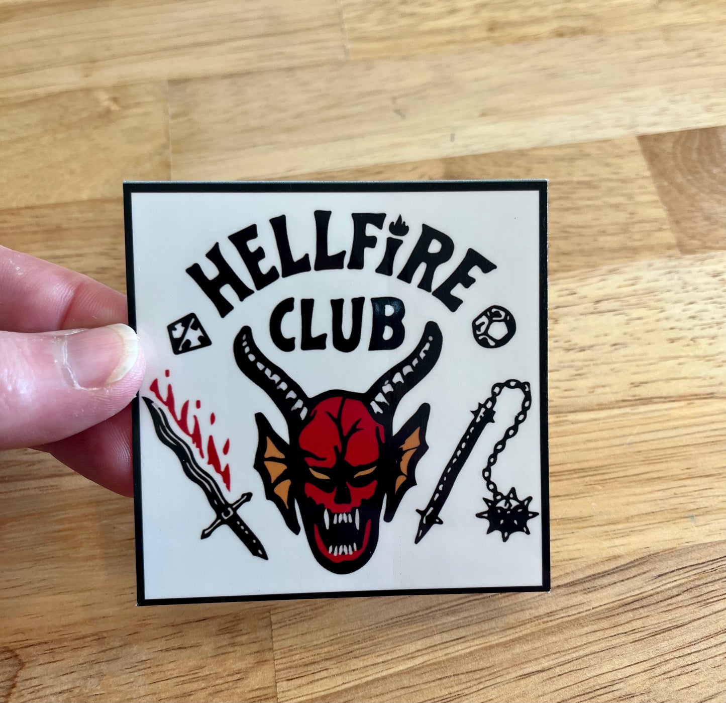Hellfire Club, Vinyl Sticker, Stranger Things
