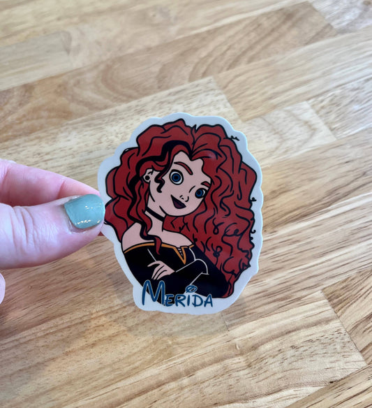 Merida, Disney Princess, Vinyl Sticker, Brave