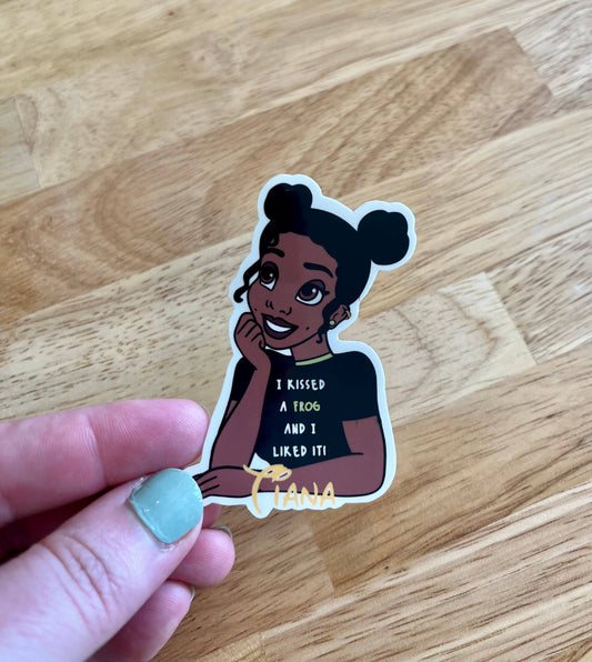 Tiana, Vinyl Sticker, Disney Princess