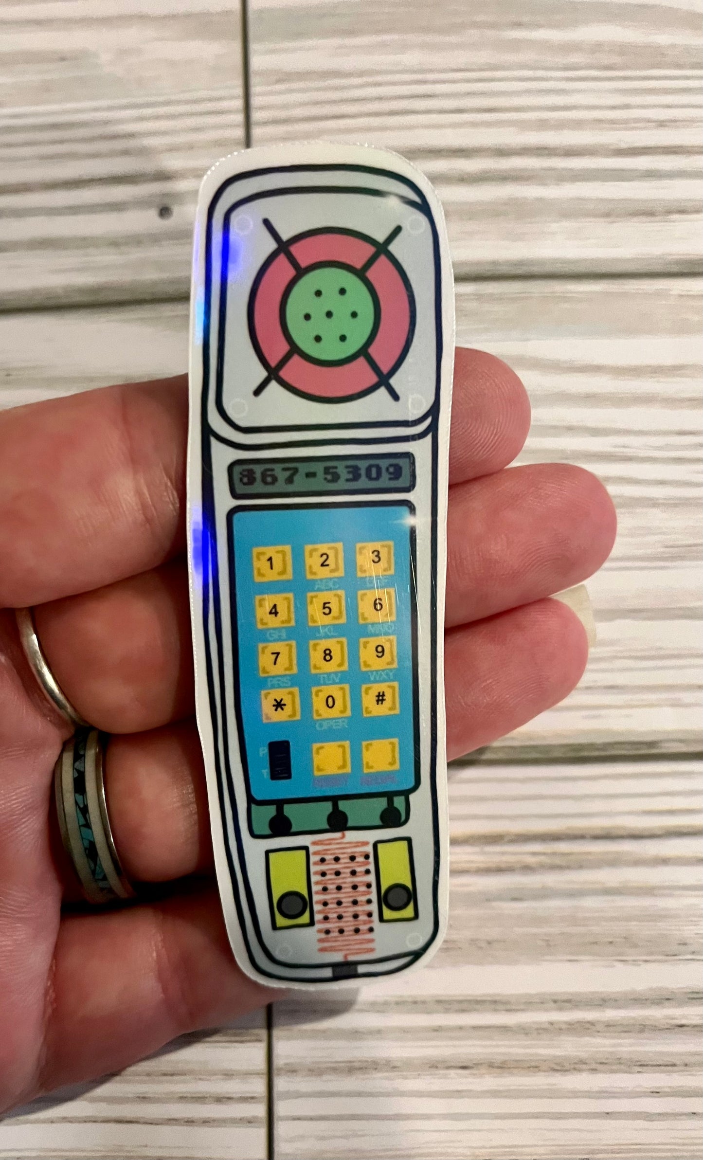 Retro Phone, Vinyl Sticker