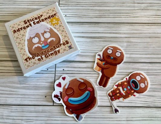 Sticker Advent Calendar, Adventures of Gingy