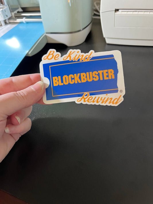 Be Kind Rewind, Vinyl Sticker, Blockbuster