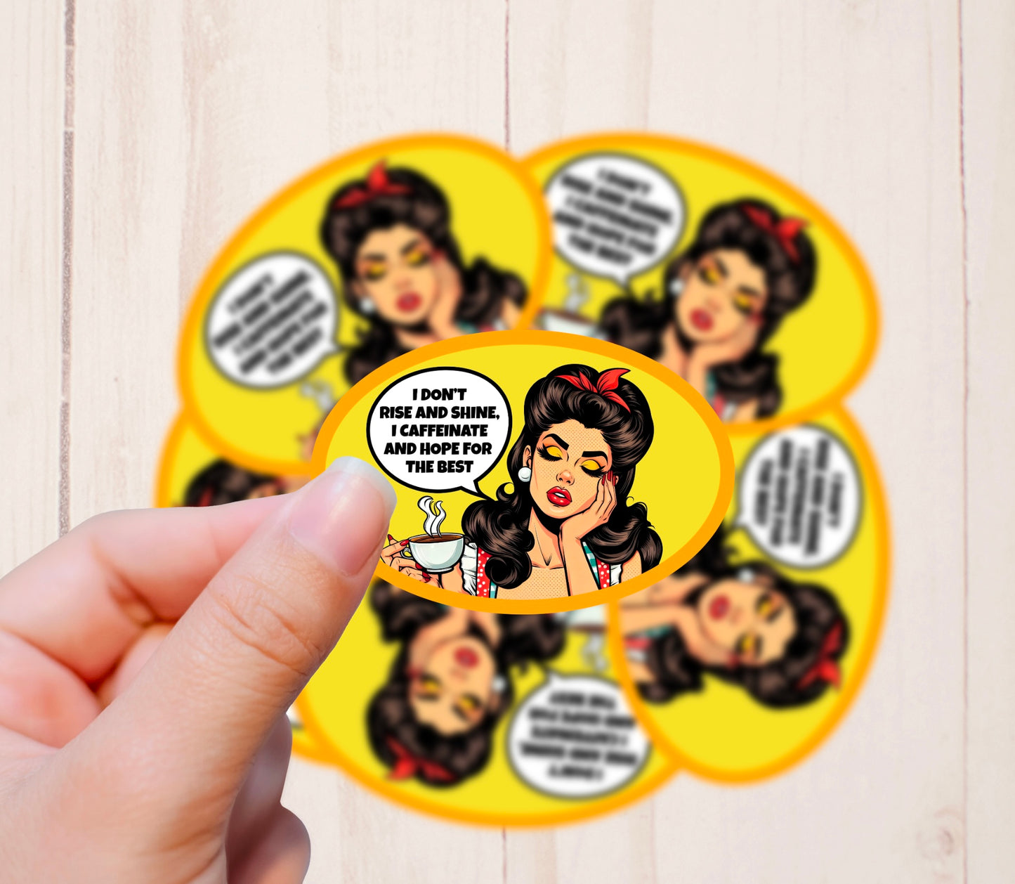 Pin-up Girl, Rise and Shine, Vinyl Sticker