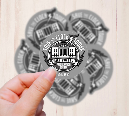 Hill Valley (Back to the Future Inspired), Vinyl Sticker