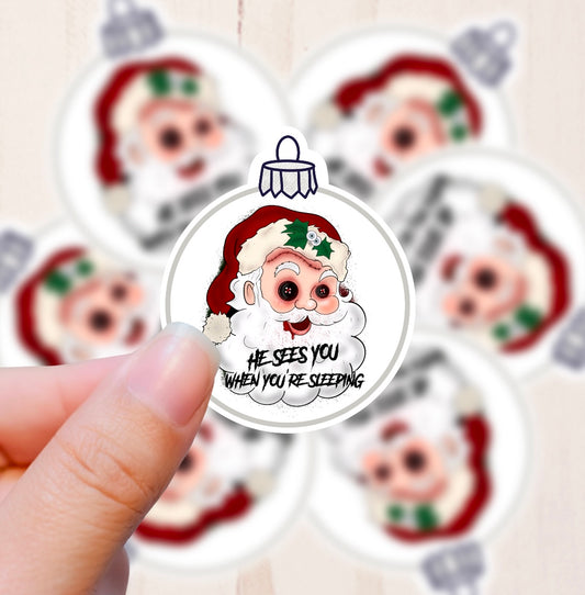 Scary Santa Vinyl Sticker