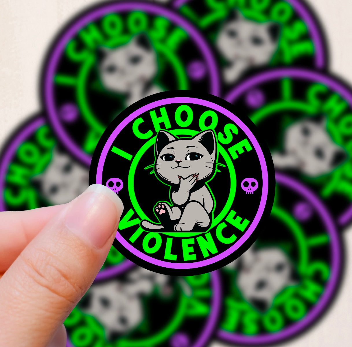 I Choose Violence, Vinyl Sticker