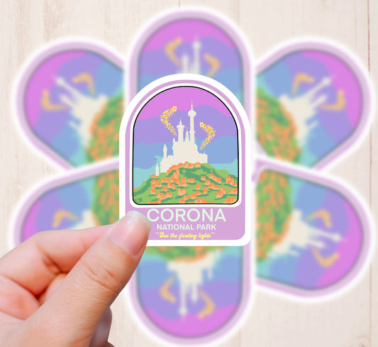 National Park, Corona, Vinyl Sticker