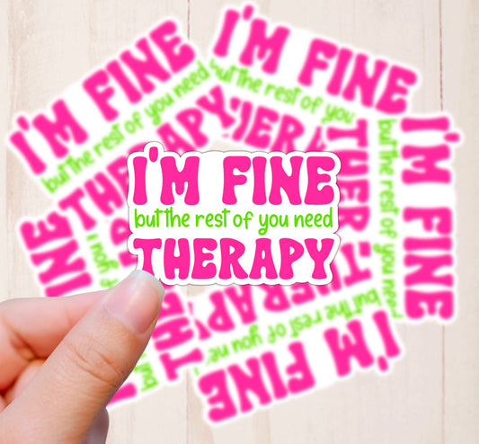 Therapy, Vinyl Sticker