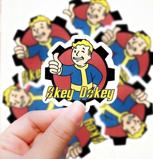 Okey Dokey, Vault Boy, (Fallout Inspired), Vinyl Sticker
