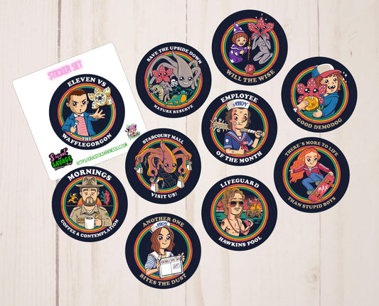 Stranger Things Inspired Set, Vinyl Sticker