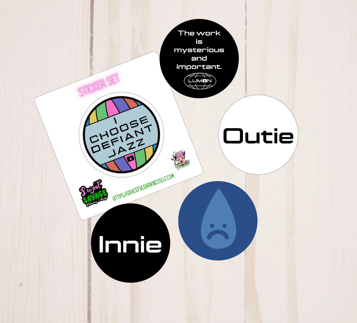 Severance Inspired Sticker Set, Vinyl Sticker