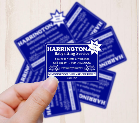 Harrington Babysitting Service, (Stranger Things Inspired), Vinyl Sticker