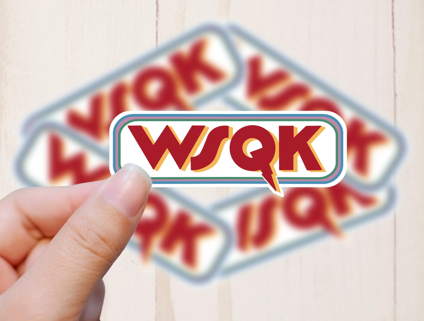WSQK, (Stranger Things Inspired), Vinyl Sticker