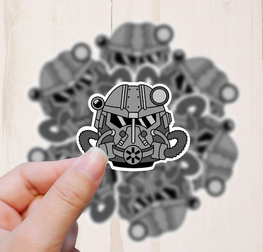 Knight Titus T-60 Armor, (Fallout Inspired), Vinyl Sticker