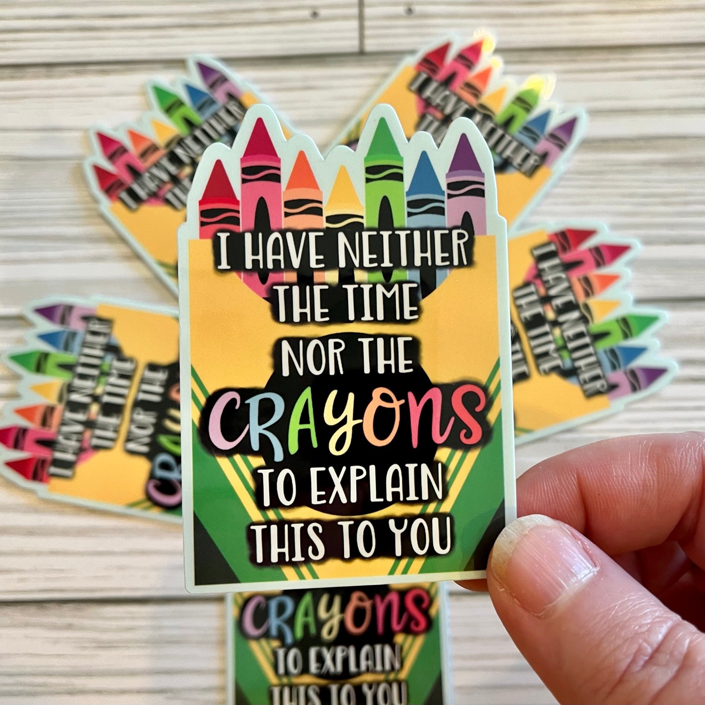 Crayons, Vinyl Sticker