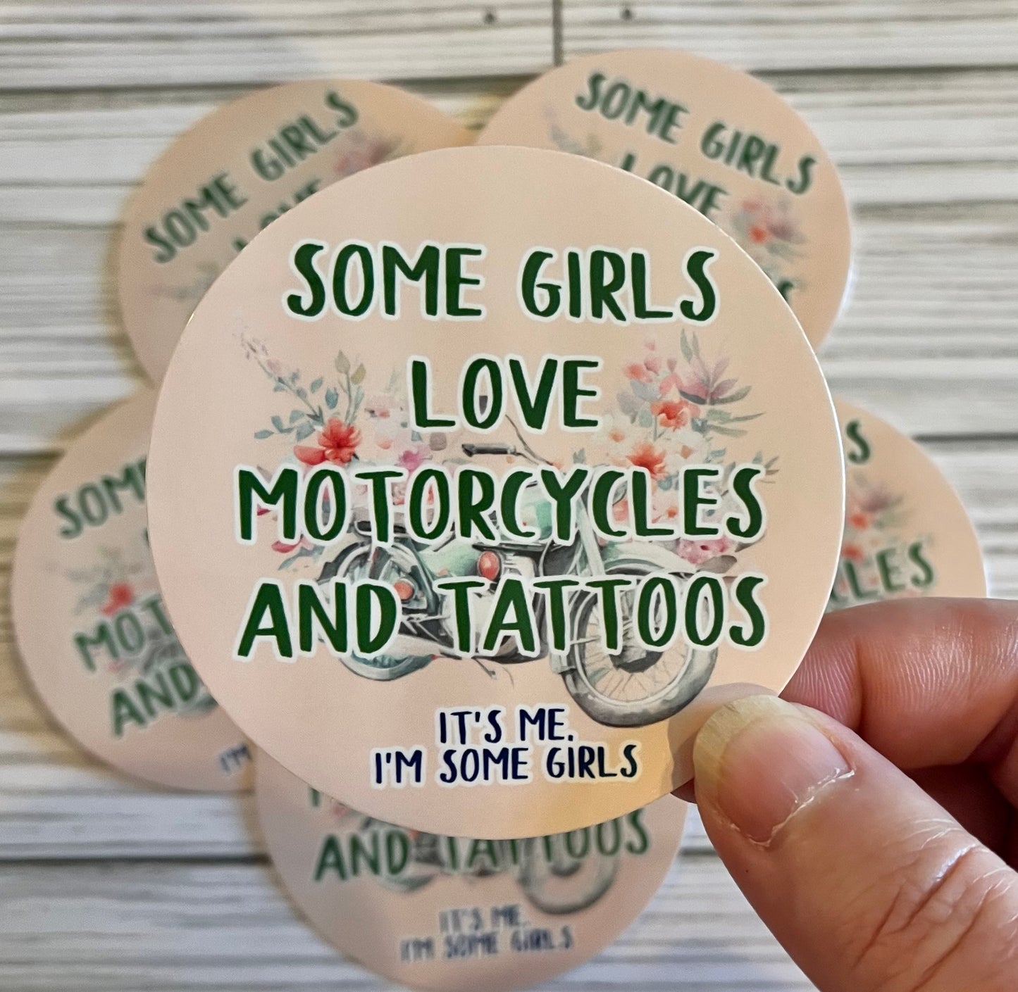Motorcycles and Tattoos, Vinyl Sticker