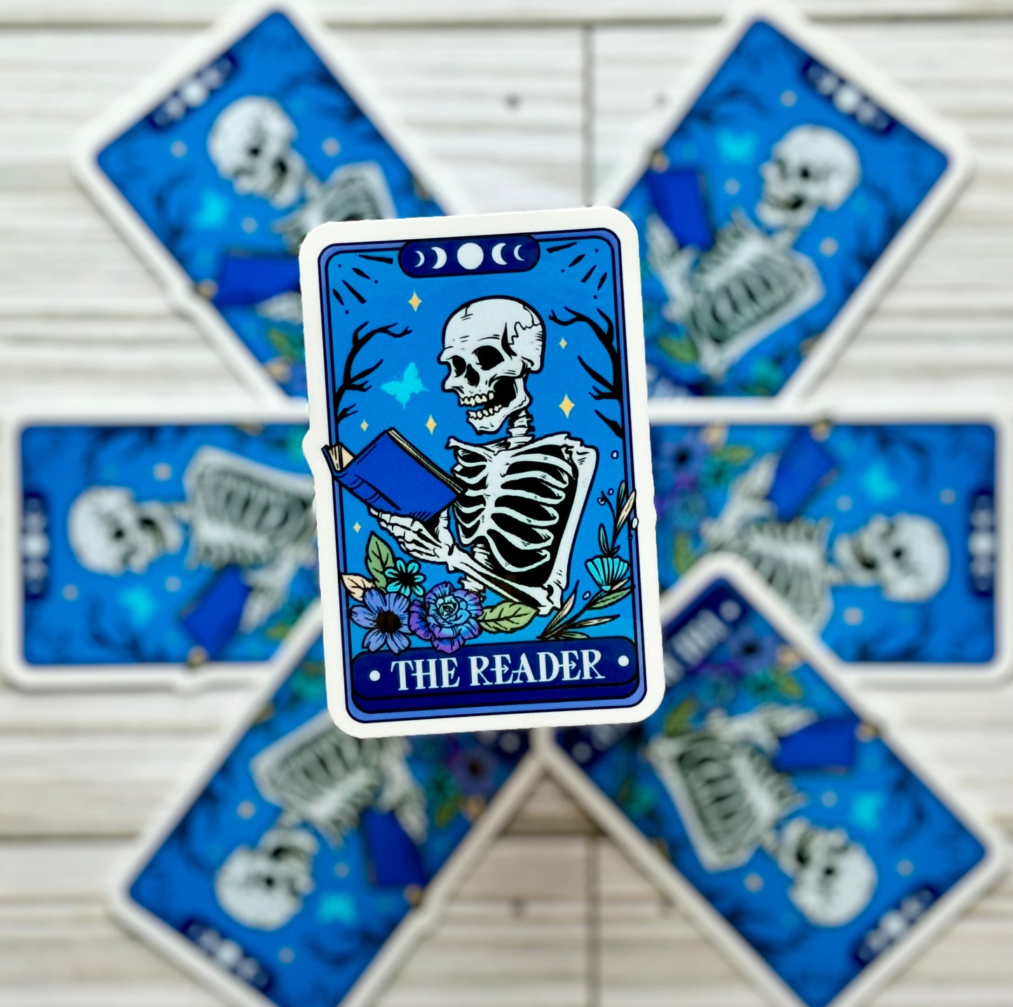 Tarot Card Set, Vinyl Sticker, Skeletons