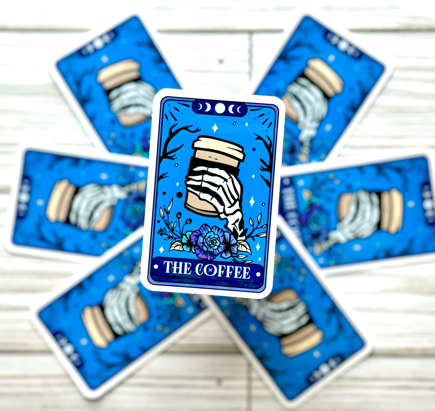 The Coffee, Tarot Card, Vinyl Sticker
