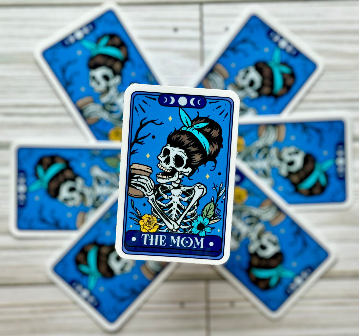 Tarot Card Set, Vinyl Sticker, Skeletons