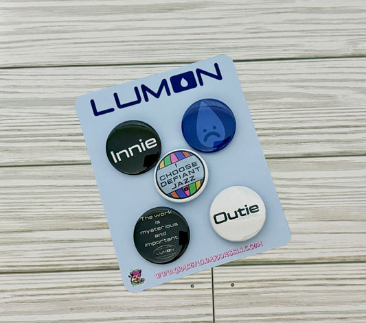 Lumon, Severance Inspired, Pin Back Button Set
